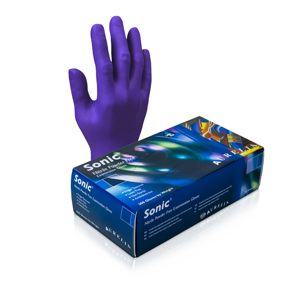 Sonic Nitrile Powder-Free Blue Gloves