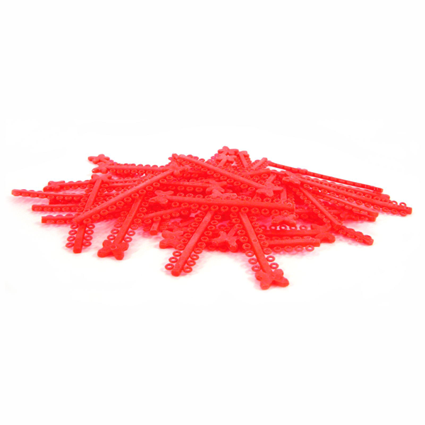 Elastomeric Ligature Ties Crystal Red