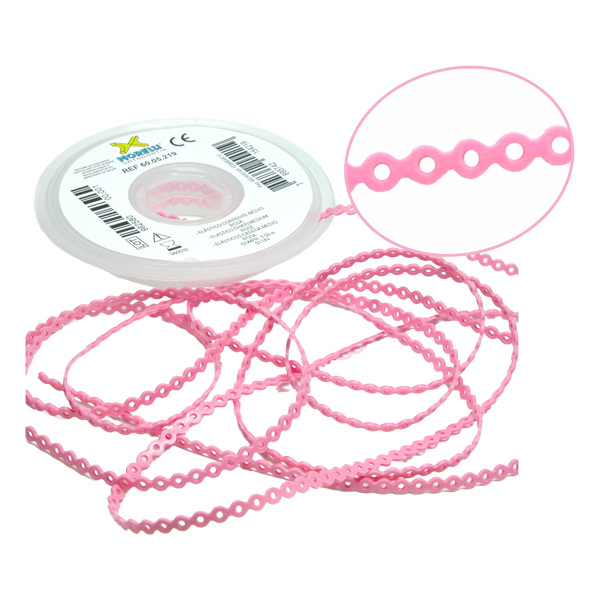 Elastomeric Power Chain Baby Pink 5ft