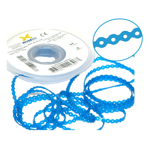 Elastomeric Power Chain Crystal Blue 5ft