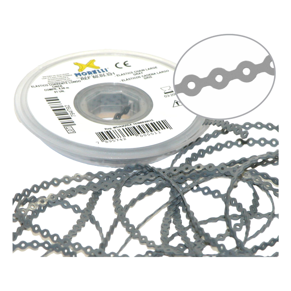 Elastomeric Power Chain Silver 5ft