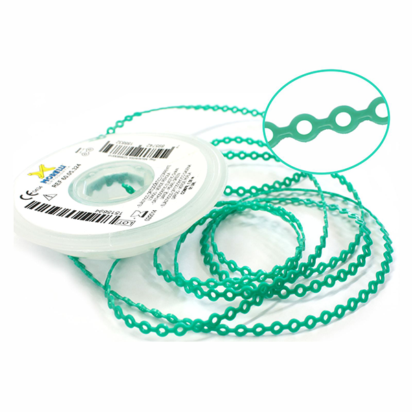 Elastomeric Power Chain Pearl Green 5ft