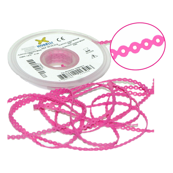 Elastomeric Power Chain Pink 5ft