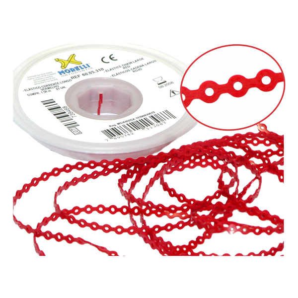 Elastomeric Power Chain Red 5ft