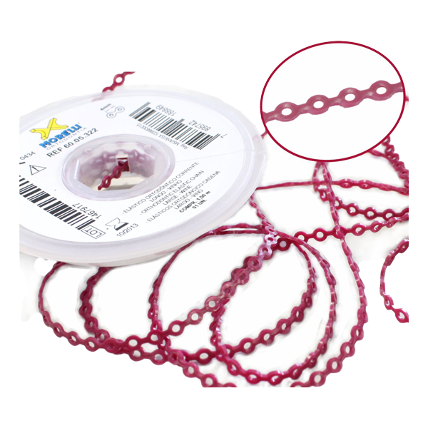 Elastomeric Power Chain Wine 5ft