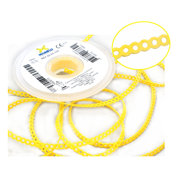 Elastomeric Power Chain Yellow 5ft