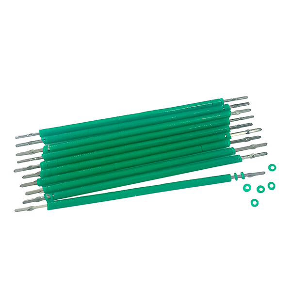 Elastomeric Pre-Loaded Canes Crystal Green